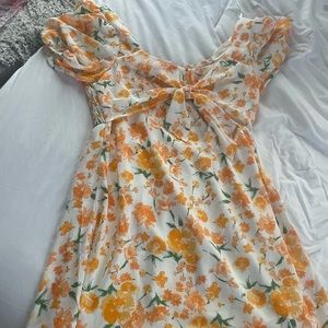 Floral Puffy Sleeve Dress